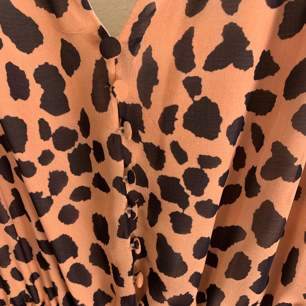 Blush leopard tiered maxi dress - Picture 2 of 7